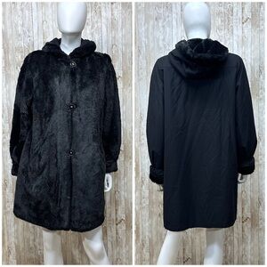 St. John Reversible Faux Fur Coat